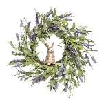 Gallerie II Lavender Large Easter Bunny Door Wreath