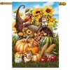 Briarwood Lane Fall House Flag 40x28 For Outdoor Cornucopia and Critters For Fall House Flag - 2 of 4