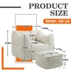MOONMISS Chenille Foam Bean Bag Chair with Ottoman Armrests and Back Support - 4 of 4