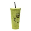 The Grinch Big Face 24 Oz Green Rhinestone-Studded Tumbler Plastic Cup - 4 of 4