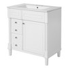 JUJABU 30" Freestanding Bathroom Vanity with Sink, 2 Drawers and Soft-Closing Door - 2 of 4