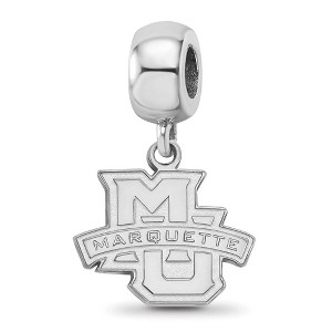 Black Bow Jewelry Sterling Silver Marquette Golden Eagles NCAA Bead Charm - 1 of 4