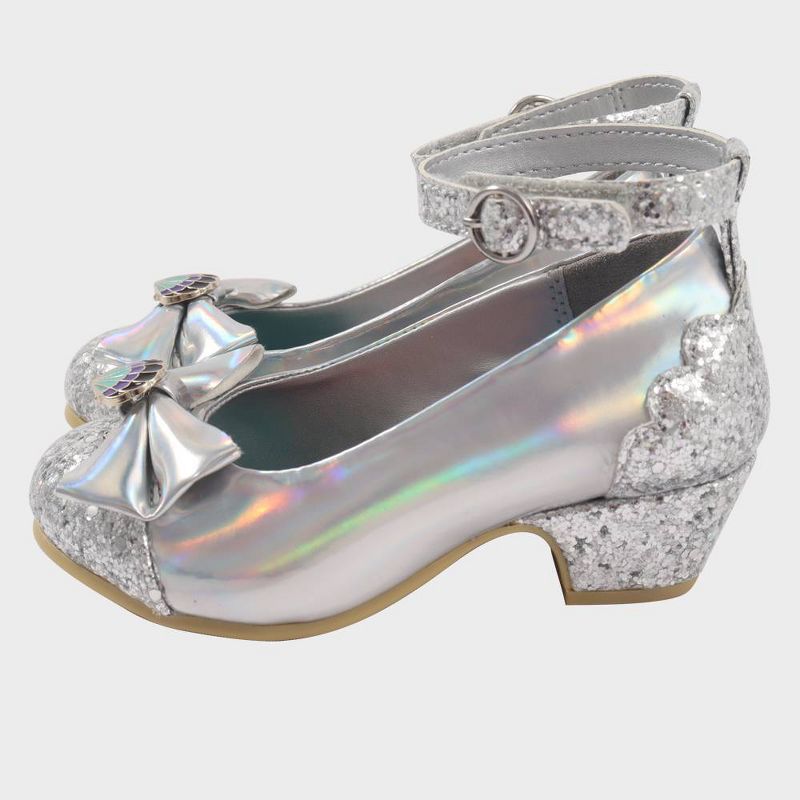 Toddler Girls' Disney Princess Ballet Flats - Silver, 3 of 8