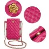 Hachikiko Small Crossbody Purse,Synthetic Leather Phone Wallet with Chain Strap, Stylish Crossbody Phone Bag for Travel & Daily Use,Rose - 4 of 4