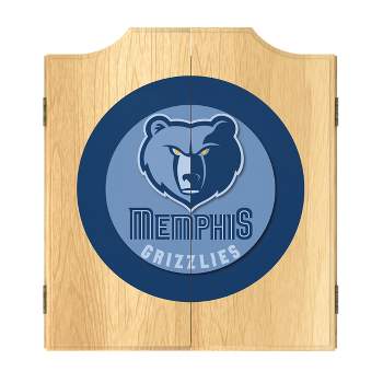 Memphis Grizzlies Logo Dart Board Cabinet Set