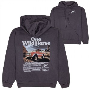 Mens Ford Bronco One Wild Horse Front and Back Print Pull-Over Hoodie - 1 of 4