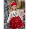 Sparkling Reindeer Sequin Long Sleeve Tutu Dress Mia Belle Girls - 2 of 4