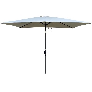 CAVINAS 6x9 FT Cantilever Patio Umbrella, Waterproof and Windproof Design with Crank, Beach Umbrella, without Base - 1 of 4