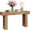 COZONY 63" Rustic Oak Console Table – Narrow Farmhouse Entryway Table with Open Shelf for Living Room, Hallway, Sofa Back - 2 of 4