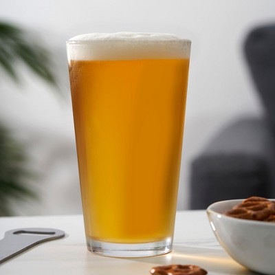 True Clear Heavy Duty Recyclable Glass Pint Tumblers, Set of 6