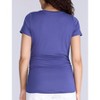 Women's V-Neck Side-Ruched Maternity Short Sleeve Tee | Motherhood Maternity - 2 of 4
