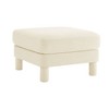 Sapphtopaz Modern Ottoman with Thick Upholstered Foot Stool for Sofa with Wood Cylindrical Legs End of Bed Bench for Living Room,Bedroom - 3 of 4