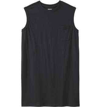 KingSize Men's Big & Tall Shrink-Less Longer-Length Lightweight Muscle Pocket Tee Shirt