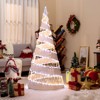 Costway 5FT Pre-lit Christmas Cone Tree with 300 Warm White & 250 Cold White LED Lights - 2 of 4