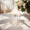 Vintage Metal Lantern with Rustic Finish, 10" Tall, Indoor & Outdoor Decor Light, Small Size, 1pc - 2 of 4