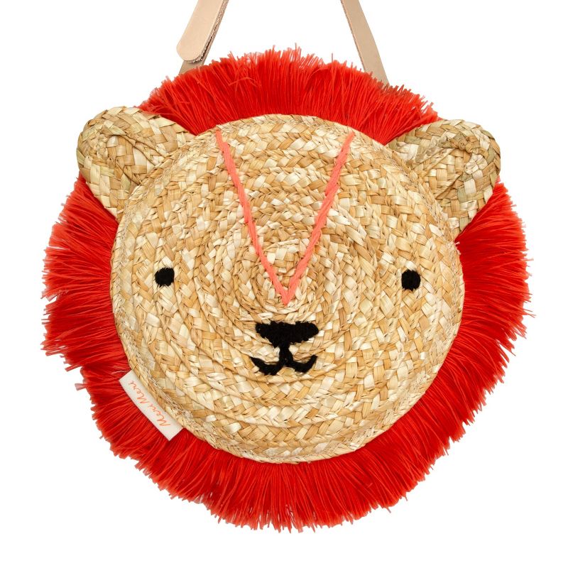 Meri Meri Lion Cross Body Straw Bag (Pack of 1), 1 of 7