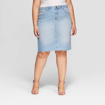 target plus size jean skirt