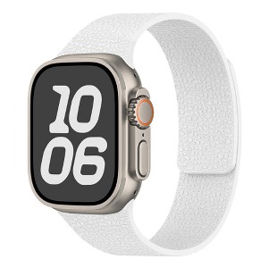 HTUTWOO Litchi-Textured Apple Watch Band, Magnetic Silicone Strap 38/40/41/42/44/45/46/49mm for iWatch Series 11 10 9 8 7 6 5 4 3 2 1 SE Ultra - 1 of 4