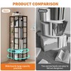 4 Tier Rotating Bookcase, Home Office Corner Shelf for Small Spaces, 54" Tall Spinning Organizer with Metal Frame, 360° Swivel Bookshelves - 4 of 4
