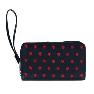 CTM Women's Vegan Leather Heart Bi-Fold Wristlet Wallet - 1 of 4