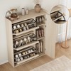 Garvee Shoe Cabinet with 3 Drawers, Wooden Shoe Organizer with Adjustable Shelf, Shoe Storage Cabinet, Hidden Shoe Cabinet for Hallway Living Room - 4 of 4