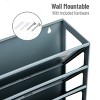 Mind Reader 5-Tier Vertical File Storage, Desktop Organizer, Wall Mount, Office, Plastic, 13"L x 4.25"W x 16"H, Black - 4 of 4