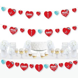 Big Dot of Happiness Happy Heartiversary - CHD Awareness DIY Decorations - Clothespin Garland Banner - 44 Pieces - 1 of 4