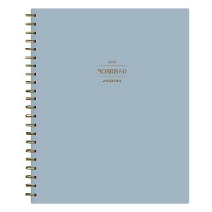 Morris & Co. 8.5"x11" by Blue Sky 2026  Weekly/Monthly Wirebound Planner Hardcover Solid Dearle Blue - 1 of 4