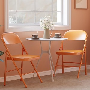 Folding Chairs Set of 4, Metal Folding Chairs for Events and Dining - 1 of 4