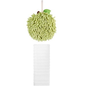 REGALWOVEN Absorbent Quick Drying Solid Decorative Hand Towels for Bathroom 14" x 30"/6" x 6" 2 Pcs - 1 of 4