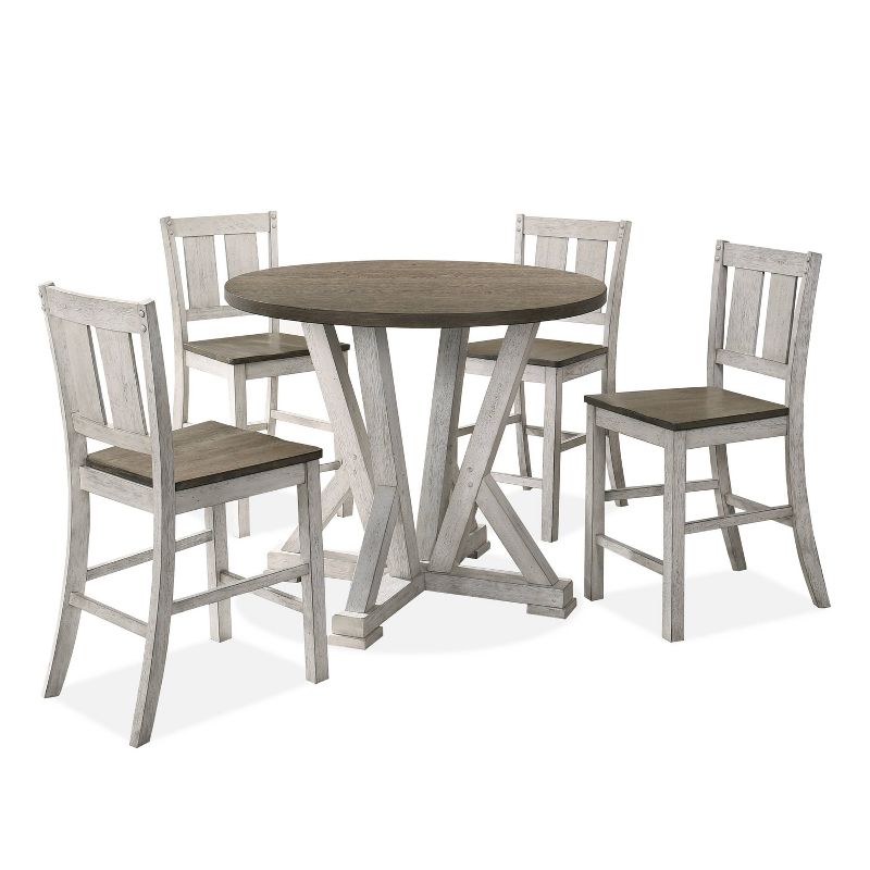 5pc Holmsteed Counter Height Dining Set Cremini Brown/Antique White - HOMES: Inside + Out, 1 of 8