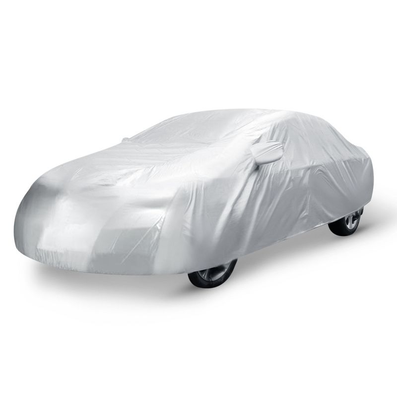 Unique Bargains Car Cover Waterproof Outdoor Sun Rain Resistant Protection for Toyota Corolla Silver Tone 1 Pc, 1 of 7