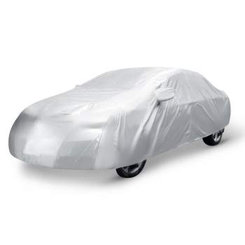 Unique Bargains Car Cover Waterproof Outdoor Sun Rain Resistant Protection for Toyota Corolla Silver Tone 1 Pc