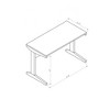 SKRAN Computer Desk with Drawers,Home Office Desk with modesty panel and detached file cabinet, on locking wheels for Home Office, Red Cocoa color - 4 of 4