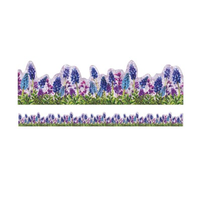 Eureka Curiosity Garden Die-Cut Floral Extra Wide Deco Trim, 37 Feet (Pack of 6)