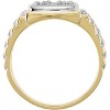 Pompeii3 3/8ct Diamond Mens Ring 14k White & Yellow Gold Two Tone - 2 of 4