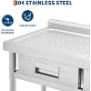 Garvee Freestanding Stainless Steel Utility Sink with Workbench Left Drawer and 360° Rotating Hot & Cold Faucet - 2 of 4