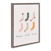 18" x 24" Sylvie Happy Sock Season by Maja Tomljanovic Framed Canvas Gray - Kate & Laurel All Things Decor: Modern Wall Art - 2 of 4