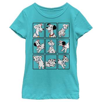 Girl's One Hundred and One Dalmatians Family Grid T-Shirt