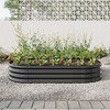Okak 71/89IN Rust-Proof Oval Raised Garden Bed with Metal Frame, Planters with Open Base Design, Garden Bed for Plants, Vegetables, Flowers - 2 of 4