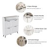 Shoe Cabinet with Flip Drawers, Narrow Freestanding Rack - 4 of 4