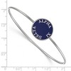 Black Bow Jewelry Sterling Silver Alpha Xi Delta Greek Life Bangle Bracelet 8 Inch - 2 of 3