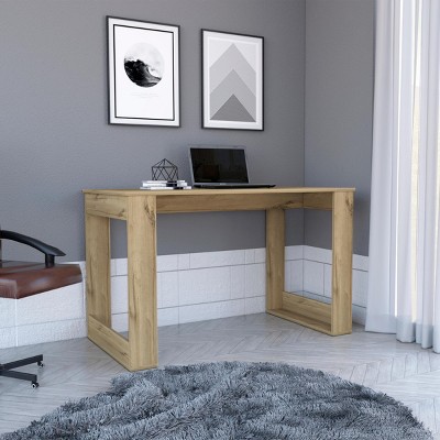INFURNIC Desks Modern Writing Computer Desk with Spacious Surface Easy Assembly and Ample Legroom, Brown, 23.6"*47.2"*28.7"