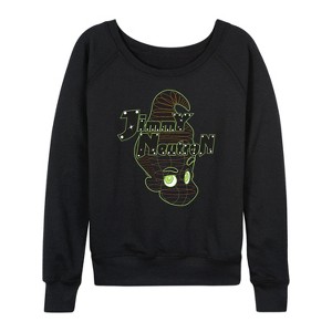 Women's - Jimmy Neutron - Gotta Blast Lightweight French Terry Wide Neck Long Sleeve Shirt - 1 of 4