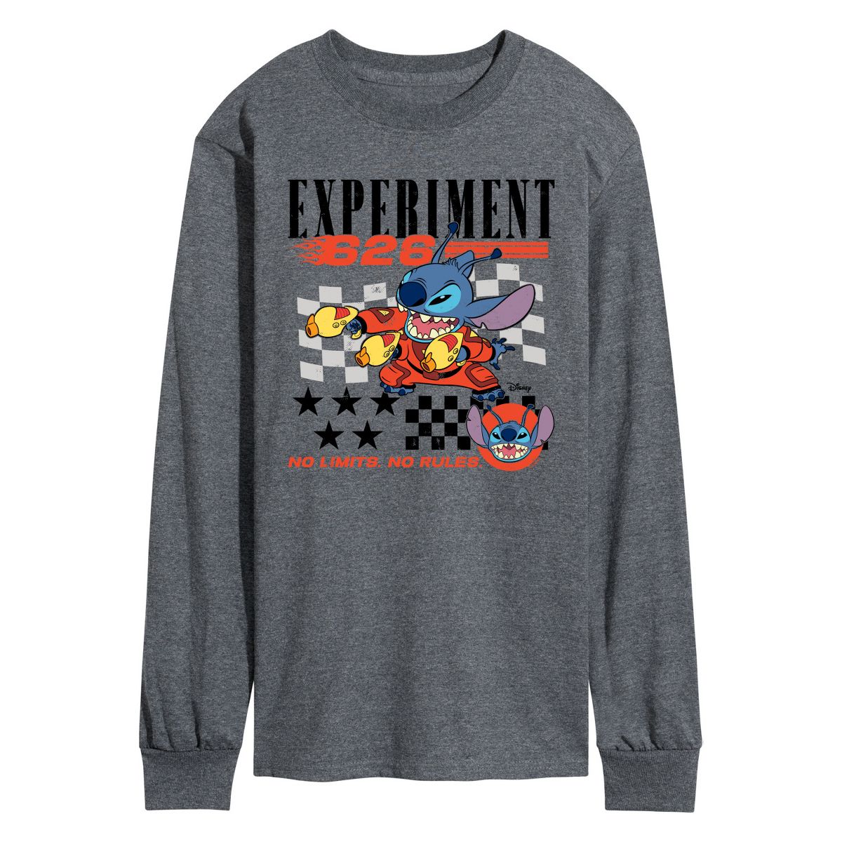 Men's - Lilo & Stitch - Stitch Racing Jersey Long Sleeve Graphic T-Shirt - thumbnail 6