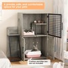 Cat Litter Box Enclosure Cabinet with Ladder - Modern Villa Hidden Cat Furniture for Home - 3 of 4