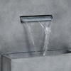 LuxenHome 26" Resin Cascading Gray with Speckled Black Rectangle Resin Garden Outdoor Water Fountain with Planter - 4 of 4