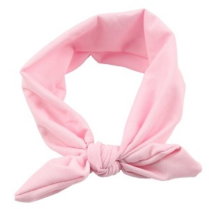 MyKids-Usa Newborn Baby Solid Color Bunny Ear Shape Elastic Headband - 1 of 2