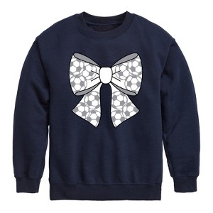 Boys' - Instant Message - Soccer Bow Graphic Long Sleeve Fleece Sweatshirt - 1 of 4