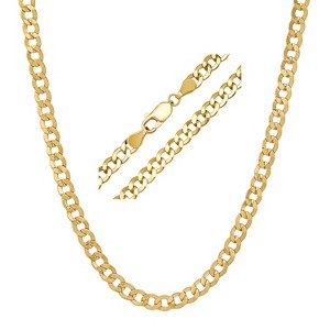 Mens 14k Gold THICK 4.5mm Miami Cuban Curb Chain Necklace - 1 of 4